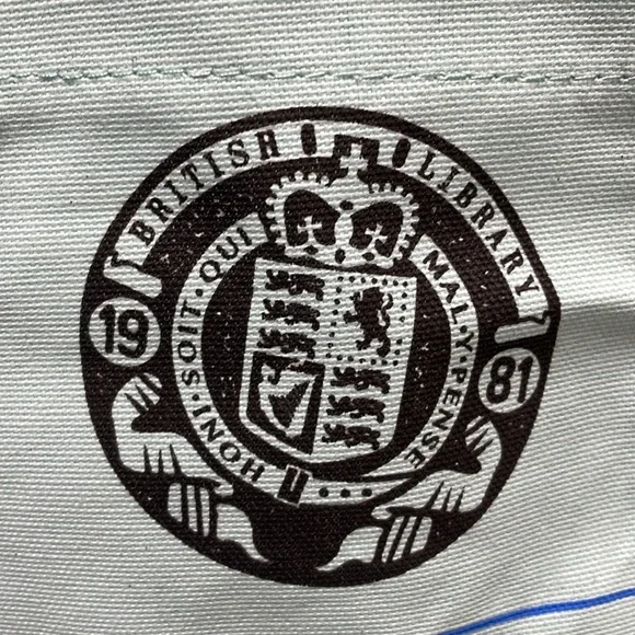 British Library Tote Bag, Blue Library Card, NWT - Picture 3 of 8